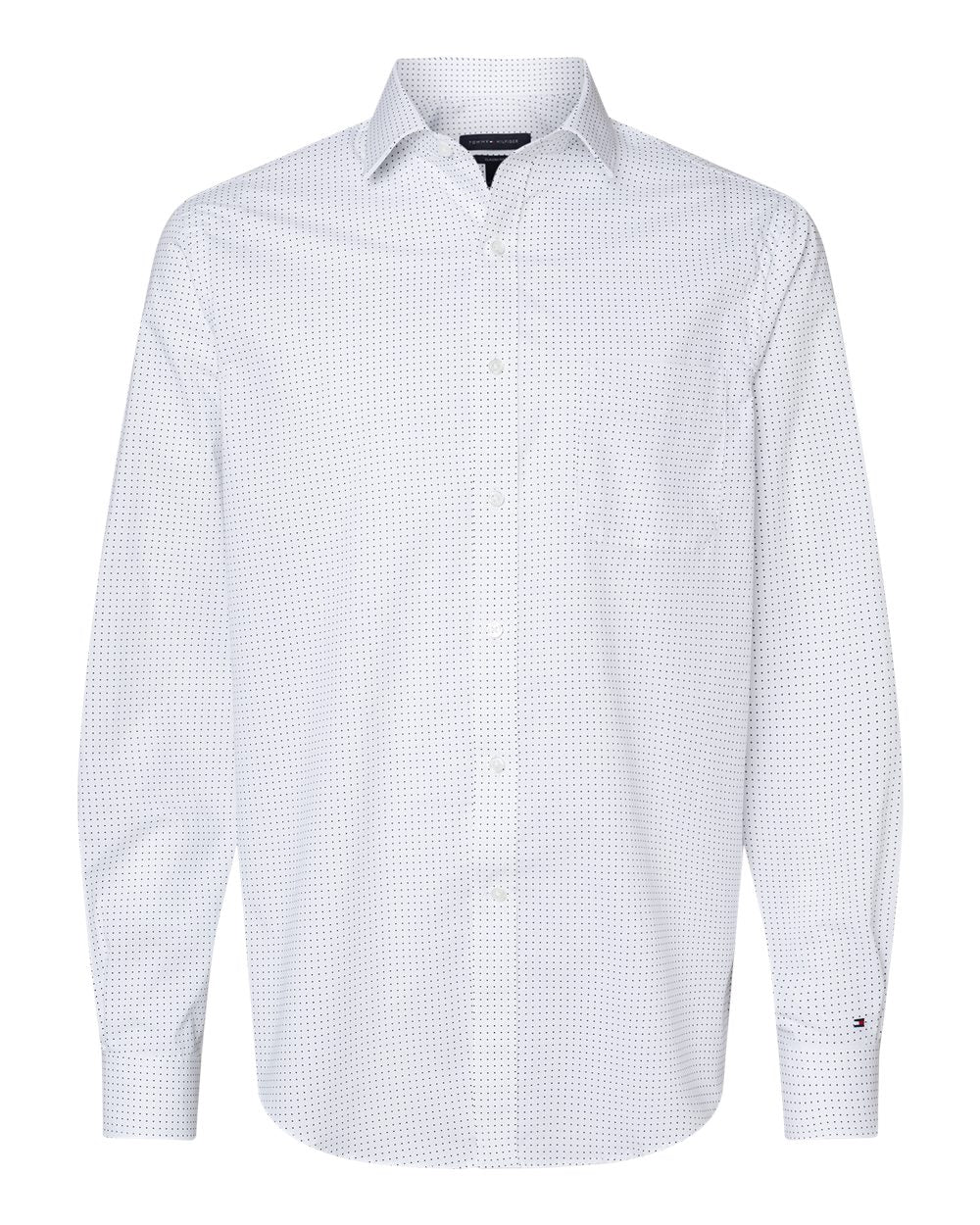 Tommy Hilfiger Camisa Hombre blanca de lunares SS- Unidades en la caja 15 - Precio Unitario $23.75 USD