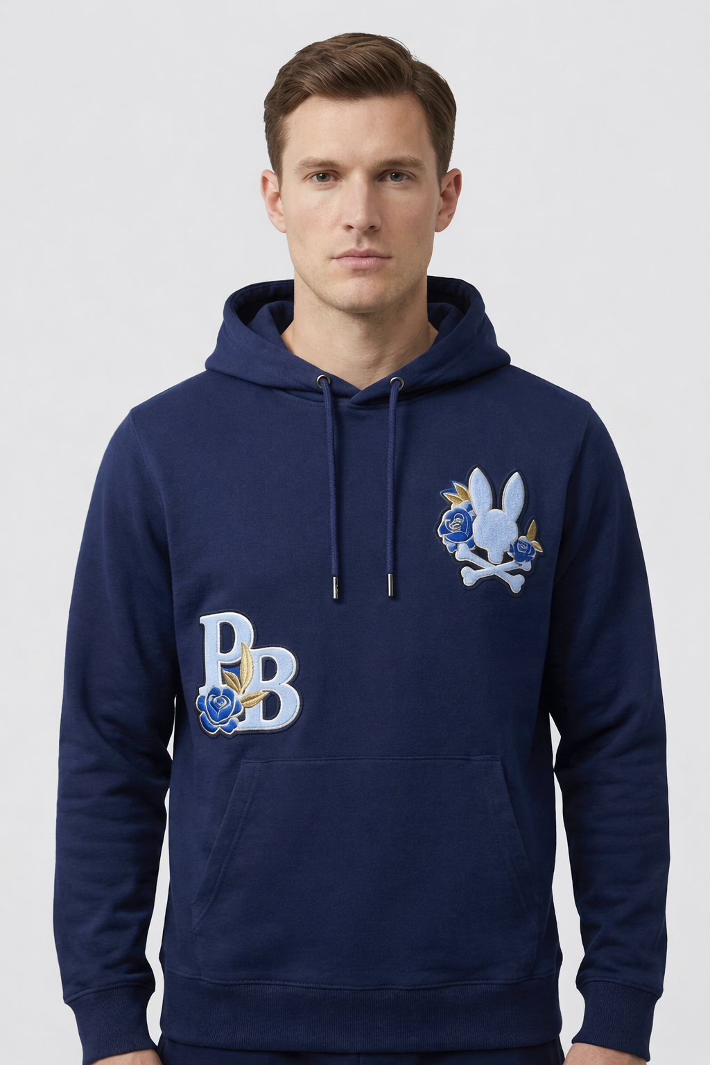 Psycho Bunny Sudaderas Auguste Floral Patch de Hombre