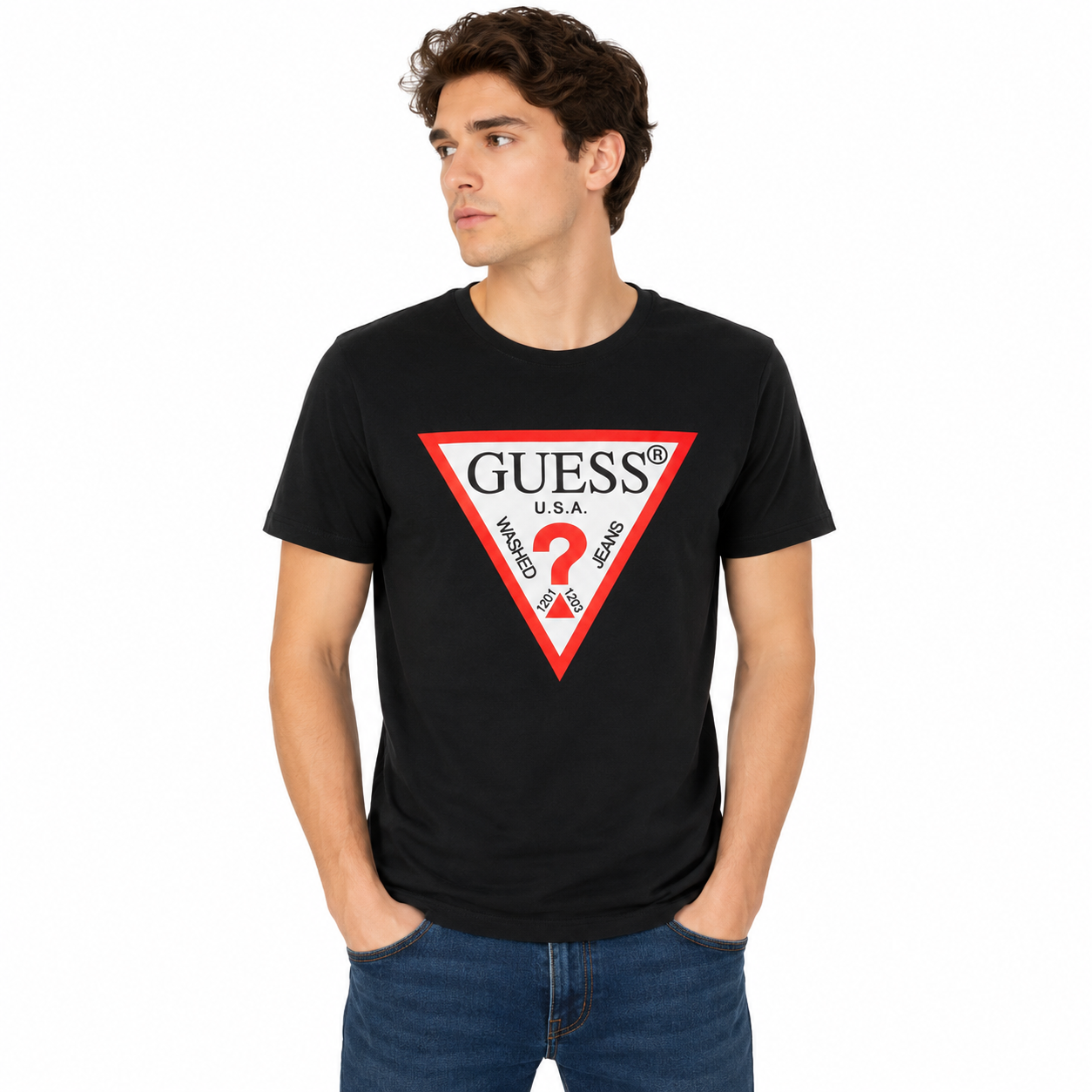 Guess Camisetas de Hombre – Unidades en la caja 48 -Colores Mixtos - Precio por unidad $15.75 c/u