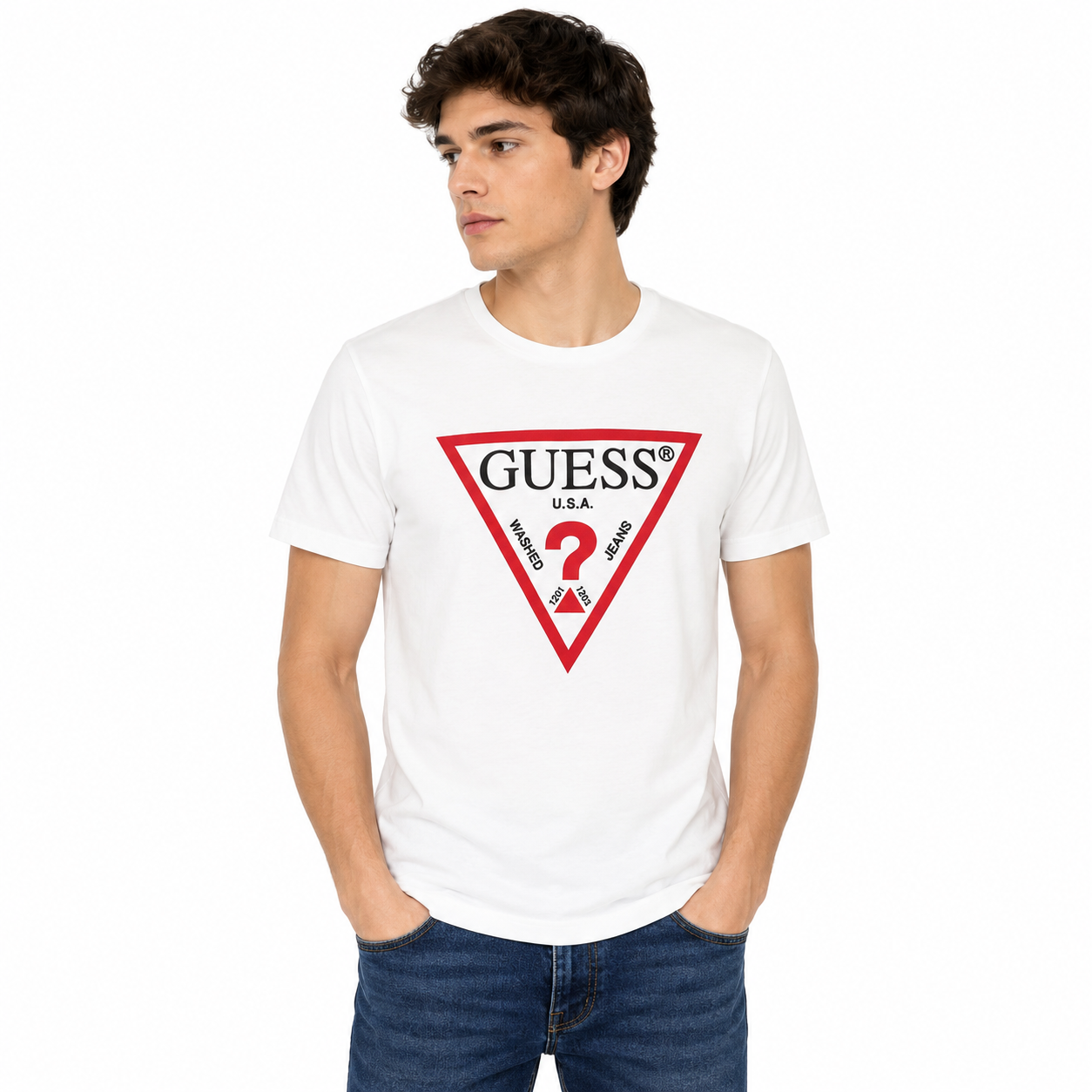 Guess Camisetas de Hombre – Unidades en la caja 48 -Colores Mixtos - Precio por unidad $15.75 c/u