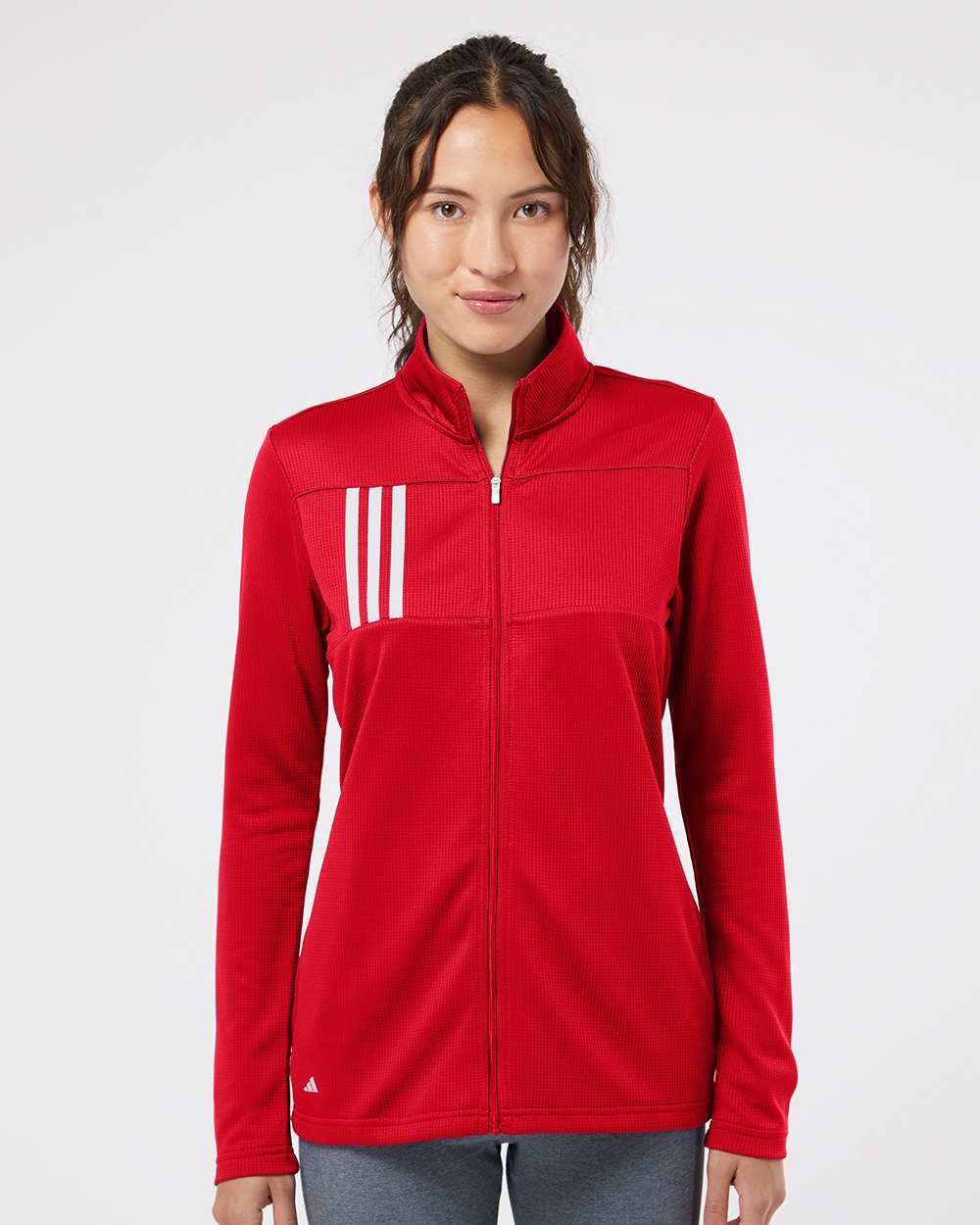 Adidas Suéter con Cremallera Completa y 3 Rayas para Mujer Precio al por Mayor- Unidades en la caja 36 - Precio unitario $ 19.50 USD