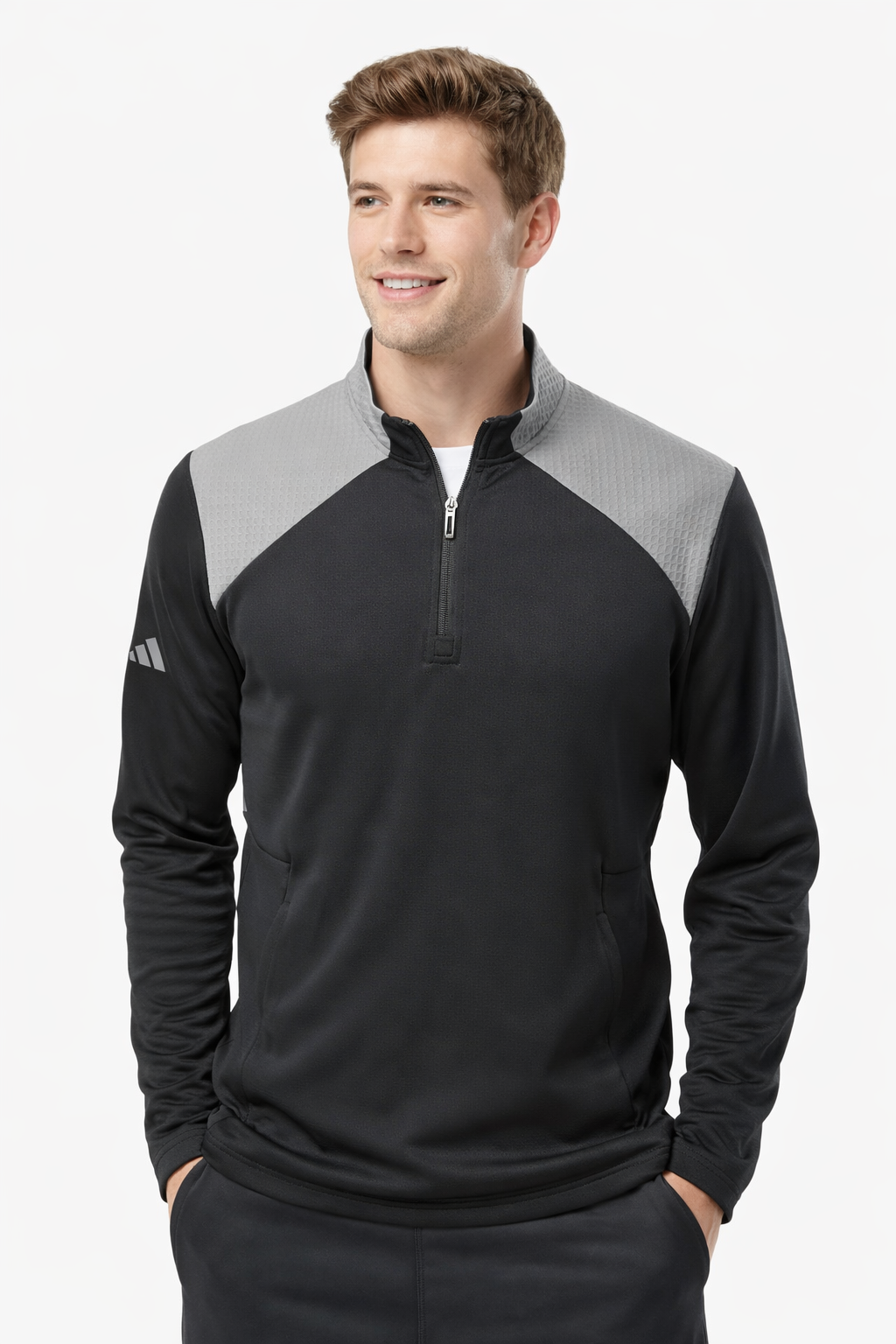 Adidas Suéter con Cremallera 1/4 para Hombre- Precio al Por Mayor- Unidadaes en la caja 24 -Precio unitario $22.50