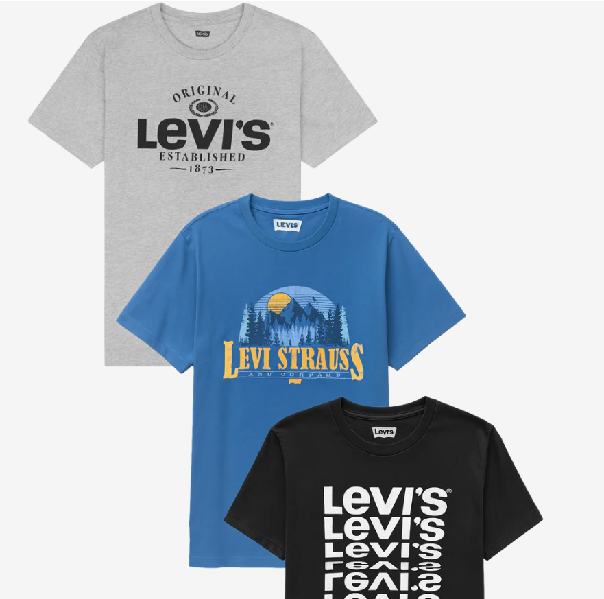 Levi's Camisetas Mix Graficos al por mayor Unidades en la caja 24 Precio unitario $10.50