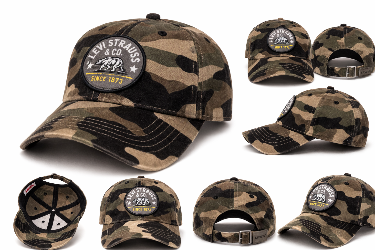 Levi's Gorras al por Mayor - Caja de 24 Unidades Mixtas - Precio unitario $15.75 USD