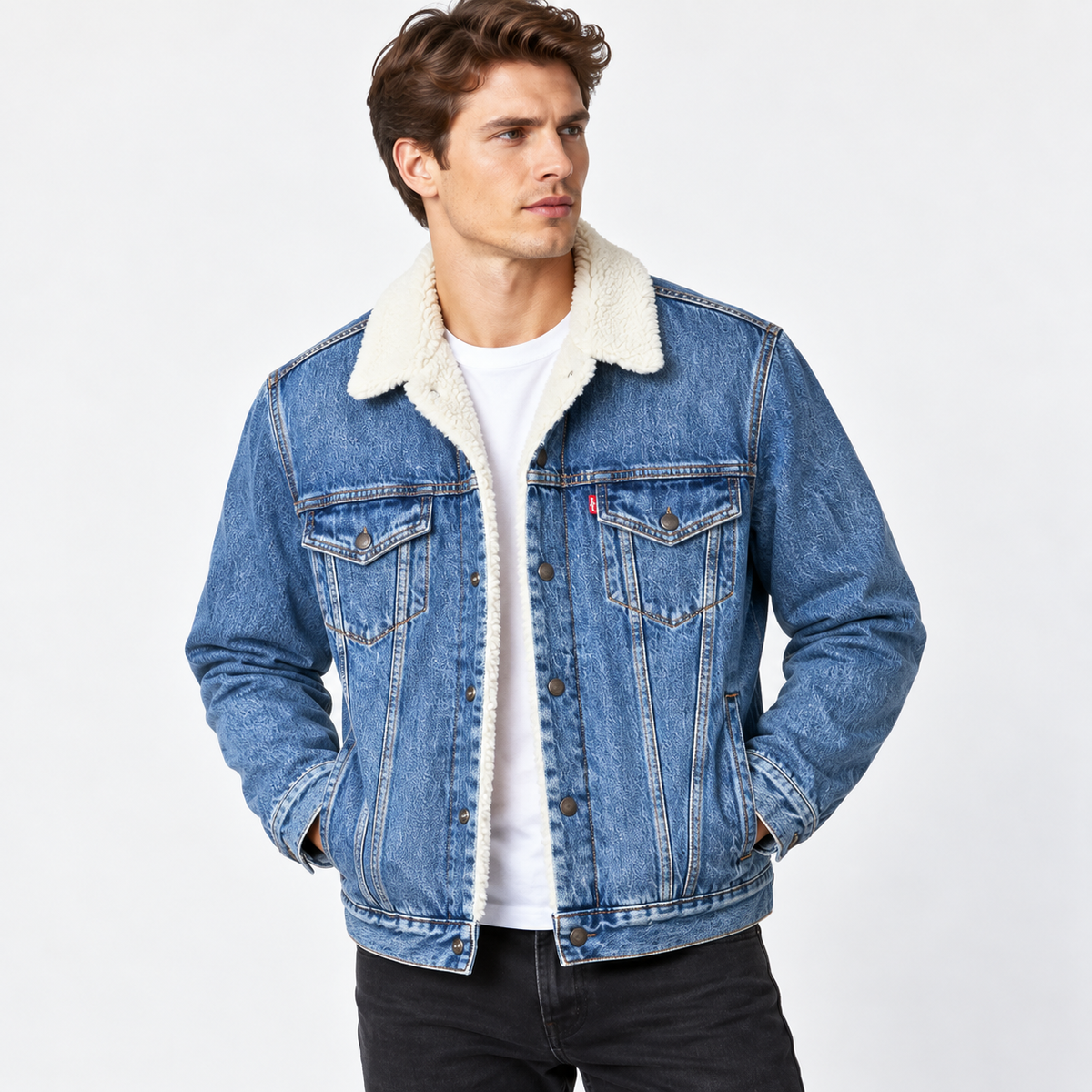 Levi's Chaquetas de Hombre con sherpa - Caja de 24 unidades - Precio $64.00 c/u