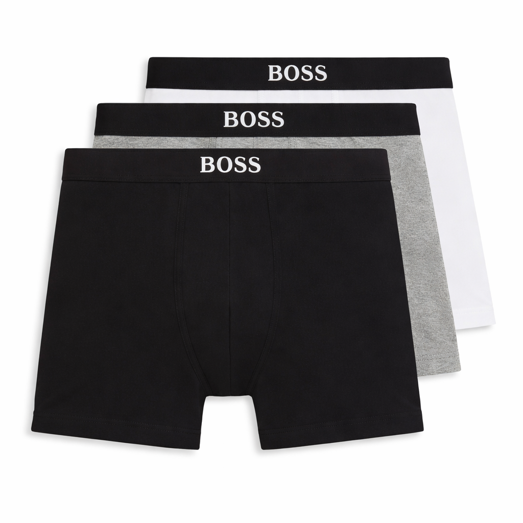 Hugo Boss Boxer de Hombre 3Pk en 1 – Caja de 48 Paquetes– Colores Mixtos – $29.50 c/u