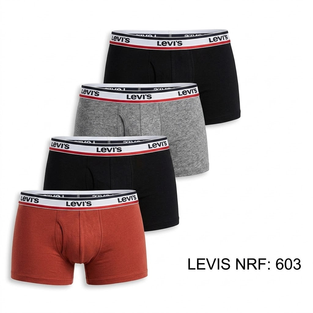 Levi's Boxer de Hombre - Caja de 36 Paquetes– Colores Mixtos – $17.50 c/u