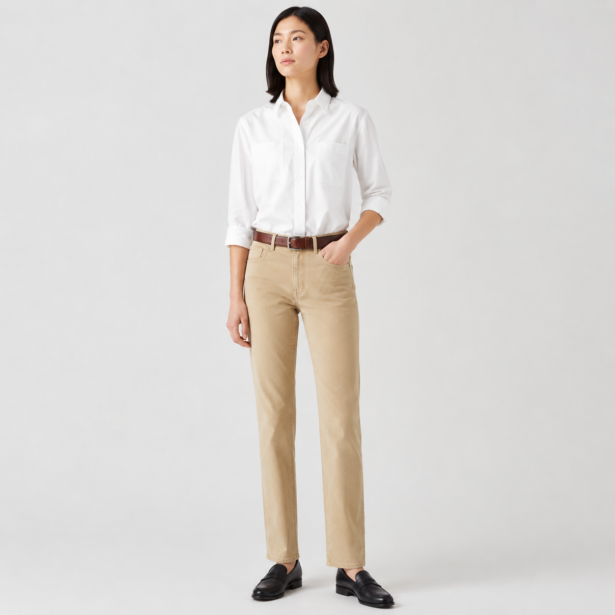 Levi's 724 Straight Corduroy de Mujer – Caja 18 Unidades – Color Khaki – $18.50 c/u