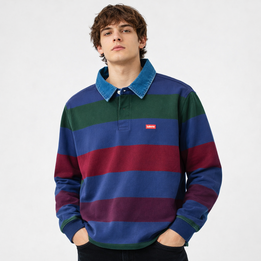 Levi's Camisas Polo manga larga de Hombre - Caja 24 Unidades – Colores Mixtos – $18.50 c/u