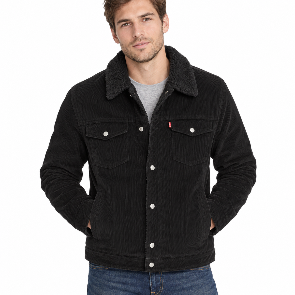 Levi's Chaquetas de Pana Sherpa para Hombre - Caja de 24 unidades - Precio $69.00 c/u