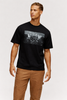 Psycho Bunny Jarvis Relaxed Fit Negro Camisetas Estampada de Hombre
