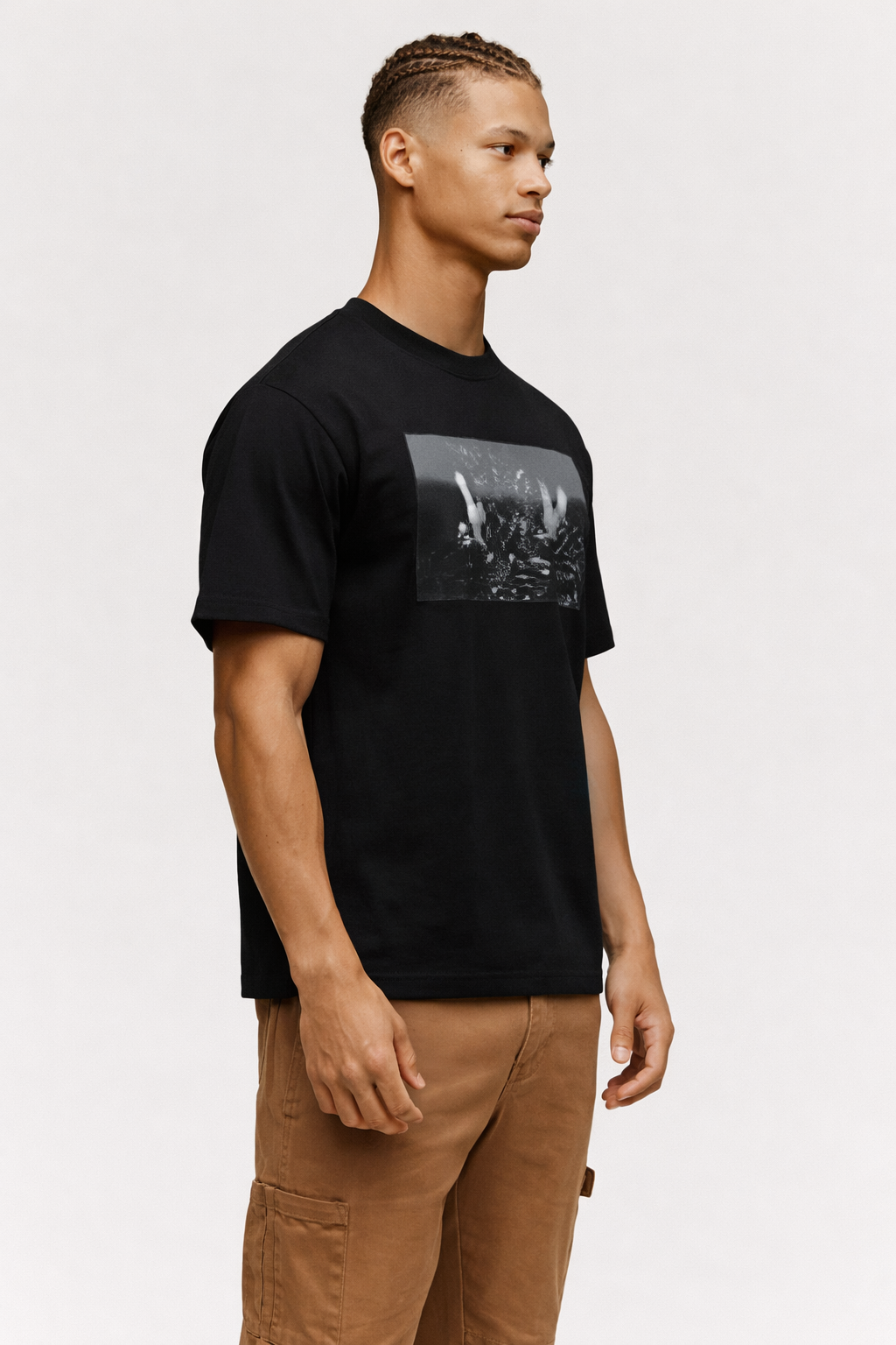 Psycho Bunny Jarvis Relaxed Fit Negro Camisetas Estampada de Hombre