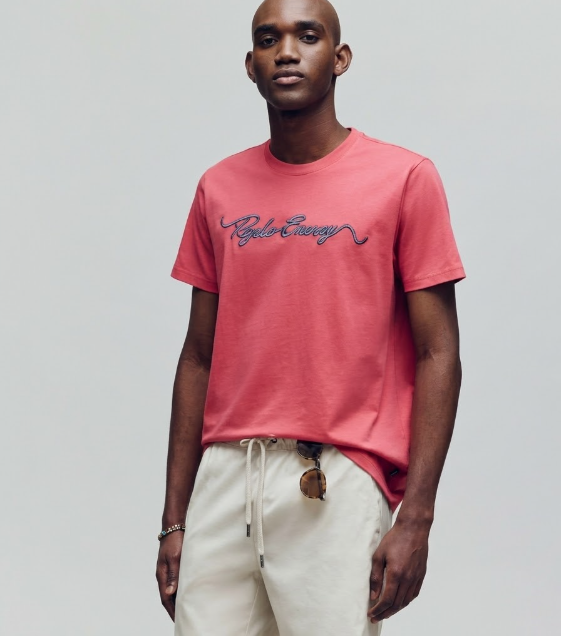 Psycho Bunny Cyrus Wordmark – Camisetas Estampada de Hombre