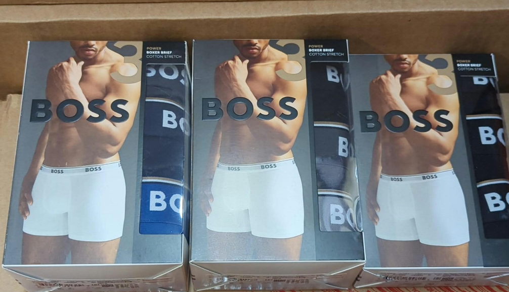 Hugo Boss Boxer de Hombre 3Pk en 1 – Caja de 48 Paquetes – Precio $29.50 c/u