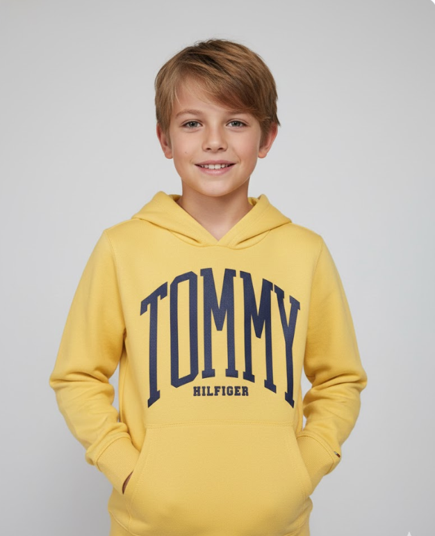 Tommy Hilfiger Sudadera - Buzo de Niño color Amarillo Al por mayor Unidades en la caja 24