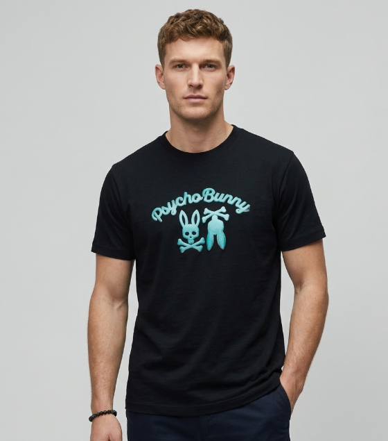 Psycho Bunny Camisetas Estampada Aram de Hombre
