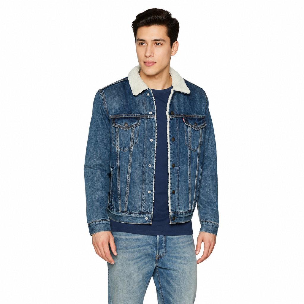 Jacket Levi's Hombre con Sherpa – Caja 24 Unidades – Colores Mixtos – $49.00 c/u