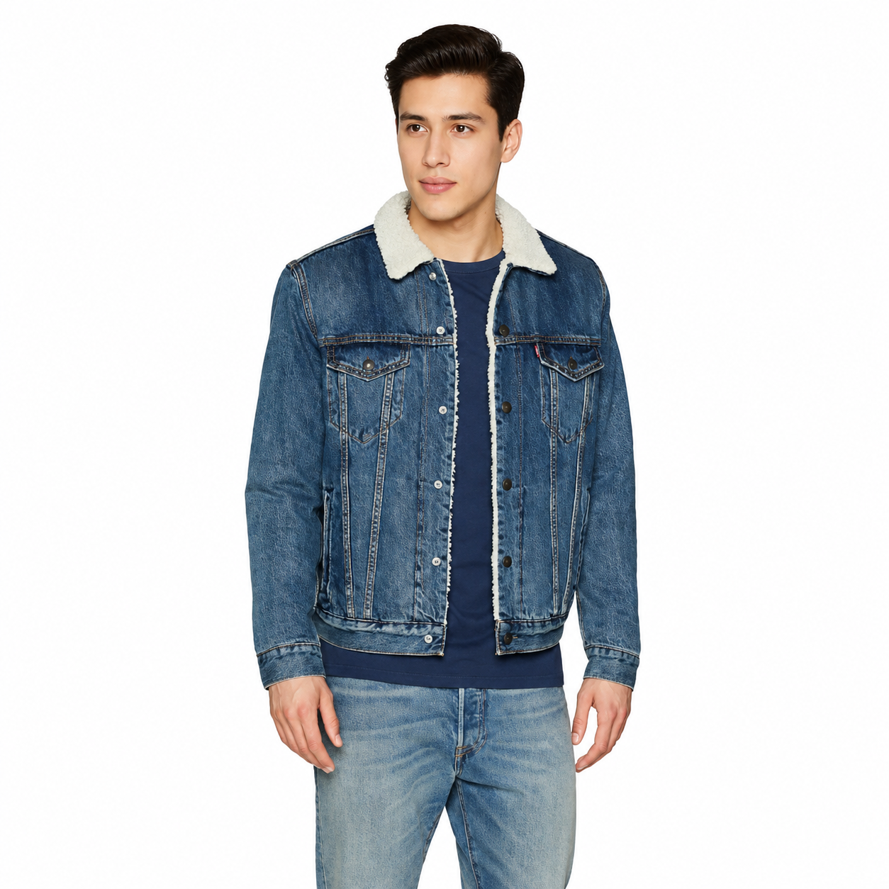 Jacket Levi's Hombre con Sherpa – Caja 24 Unidades – Colores Mixtos – $49.00 c/u
