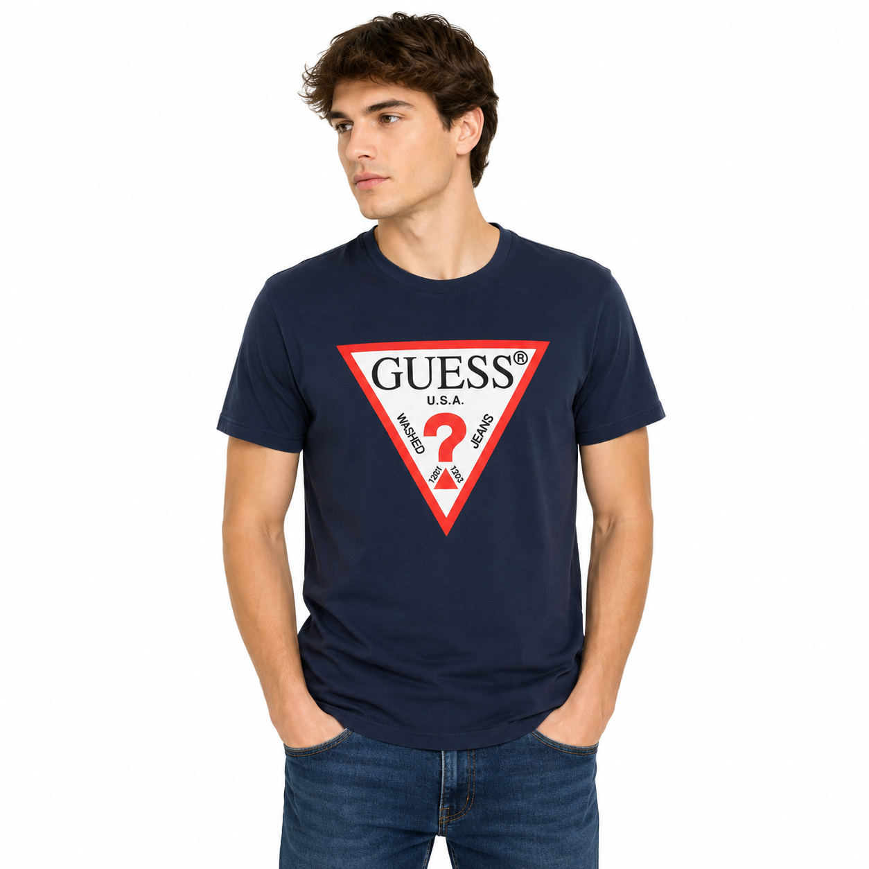 Guess Camisetas de Hombre – Unidades en la caja 48  -Colores Mixtos - Precio por unidad $15.75 c/u