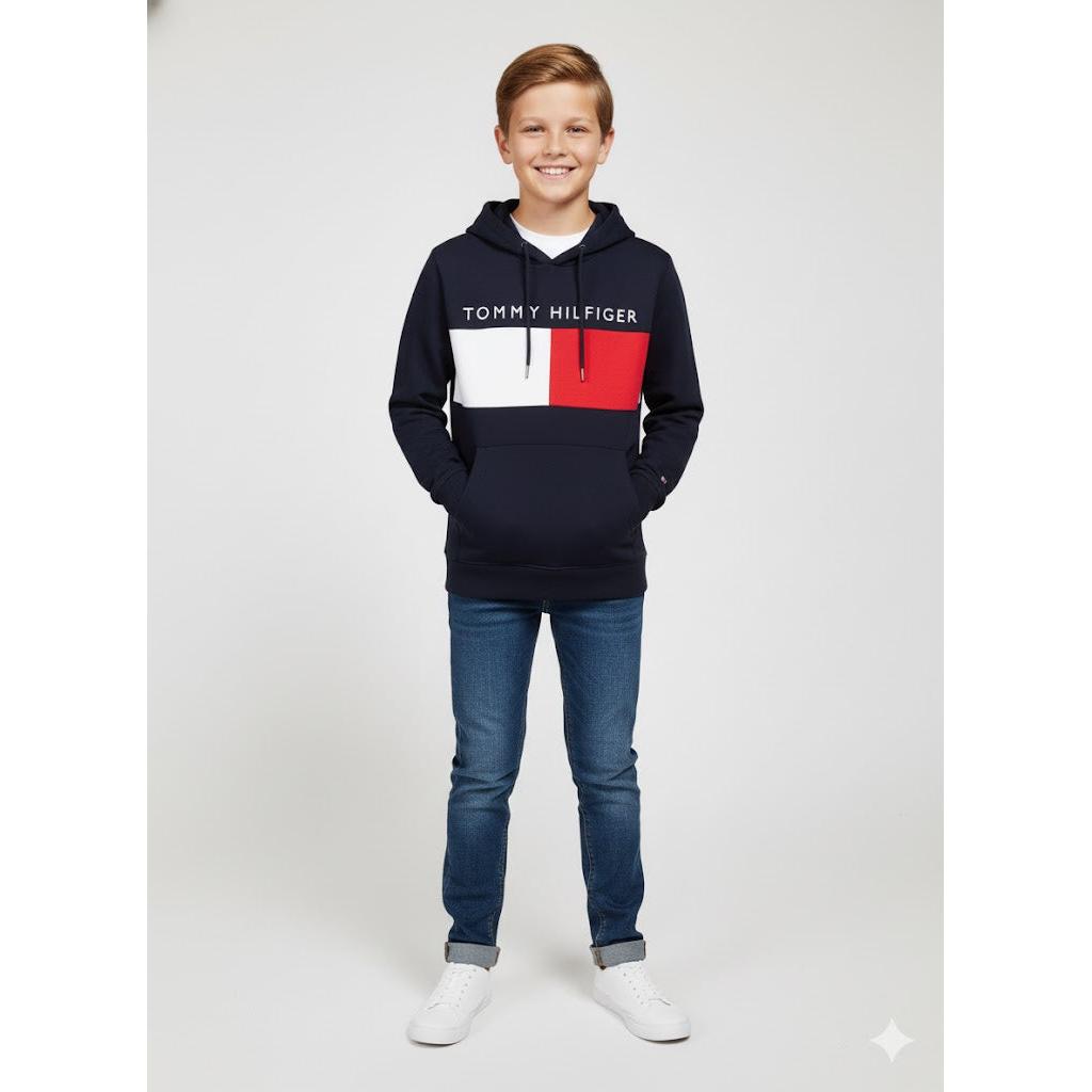 Tommy Hilfiger  Sudaderas color Azul Niños - Caja 24Unidades – $16.00 c/u